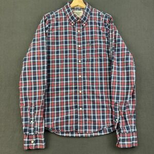 Abercrombie & Fitch Muscle Shirt Men's Size XXL Plaid Long Sleeve Button-Down
